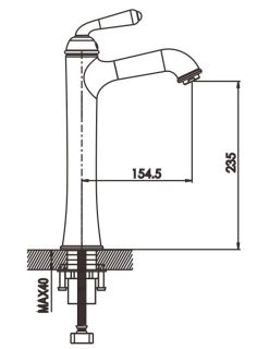 Смеситель для раковины Rose R0211E золото