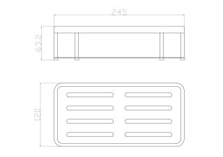 Полка для ванной Wonzon & Woghand WW-4131 хром