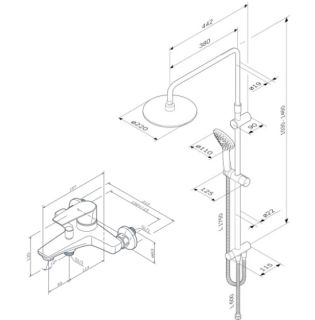 Душевая система Am.Pm Gem F40890A14