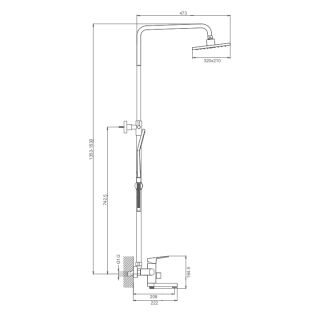 Душевая стойка Prohanss P60.24 хром