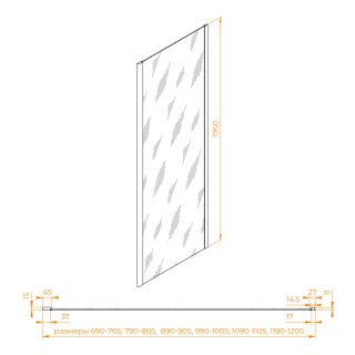 Боковая панель RGW Z-050-2 352205208-21 80см хром
