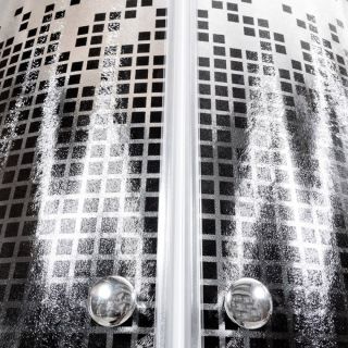 Душевая кабина Deto L 890 с гидромассажем BLACK 90х90х215 см