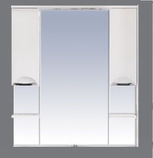 Зеркальный шкаф с подсветкой Misty София 100см белый