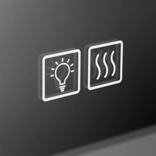 Зеркало с встроенным светильником, сенсорным выключателем и подогревом  12W, 220-240V  SPC-GRT-800-800-LED-TCH-WARM