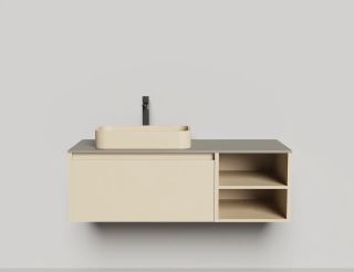 Подвесная тумба Salini Domino 27D112A 120см эмаль с открытой полкой