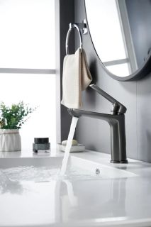 Cмеситель для раковины Knotlor KN-60/GM, оружейная сталь