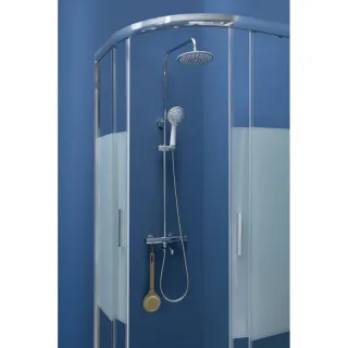 Душевой уголок Aquanet Practic AE10-Q-90x90U-CP 243615 90x90 см профиль хром стекло прозрачное с матовой поломой